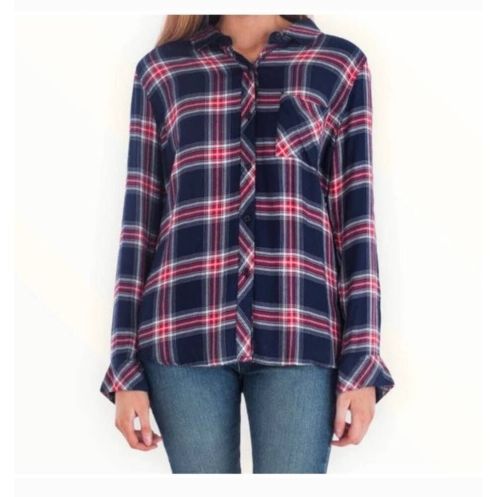 Rails Plaid Hunter Flannel Button Down Shirt Size Large